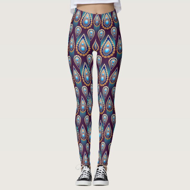 moderna regndroppar leggings (Framsida)