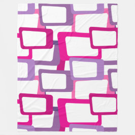 Moderna rektanglar i mitten av århundradet fleecefilt