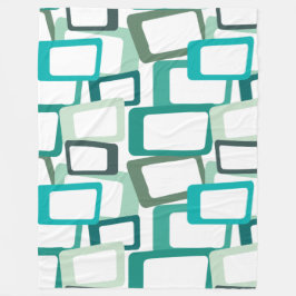 Moderna rektanglar i mitten av århundradet fleecefilt