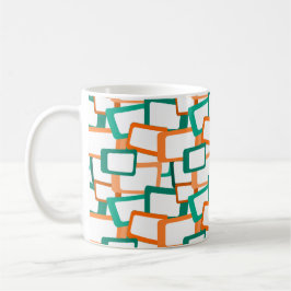 Moderna rektanglar i mitten av århundradet kaffemugg