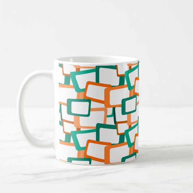 Moderna rektanglar i mitten av århundradet kaffemugg (Vänster)
