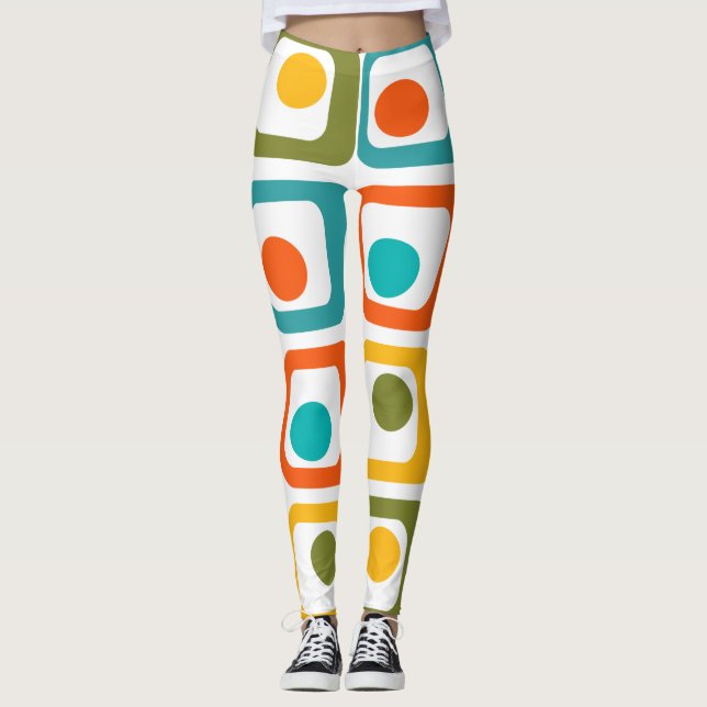 Moderna rektanglar i mitten av århundradet leggings (Framsida)