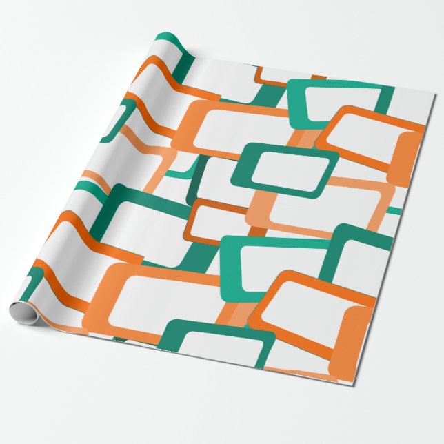 Moderna rektanglar i mitten av århundradet presentpapper (Utrullad)
