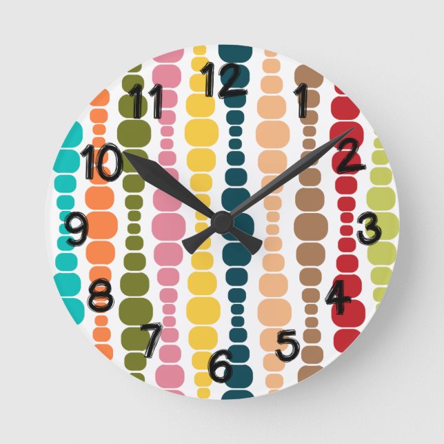 Moderna rektanglar rund klocka (Framsida)