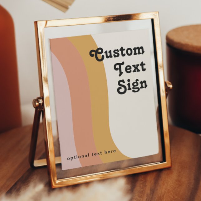 Moderna Retro 70-tals Kort och Presentkort Customi Poster (Skapare uppladdad)