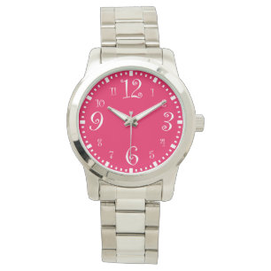 Moderna Retro chic shock rosa Armbandsur