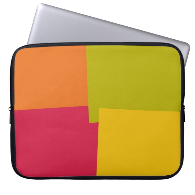 Moderna Retro Färger Geometrisk #2 Laptop Fodral (Framsidan)