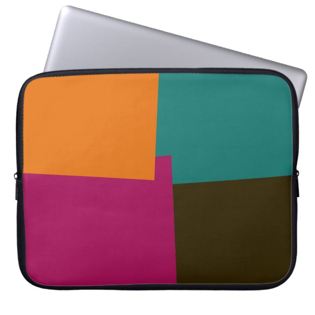 Moderna Retro Färger Geometrisk #33 Laptop Fodral (Framsidan)