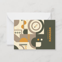 Moderna Retro Jordton Geometriska Eid Notkort