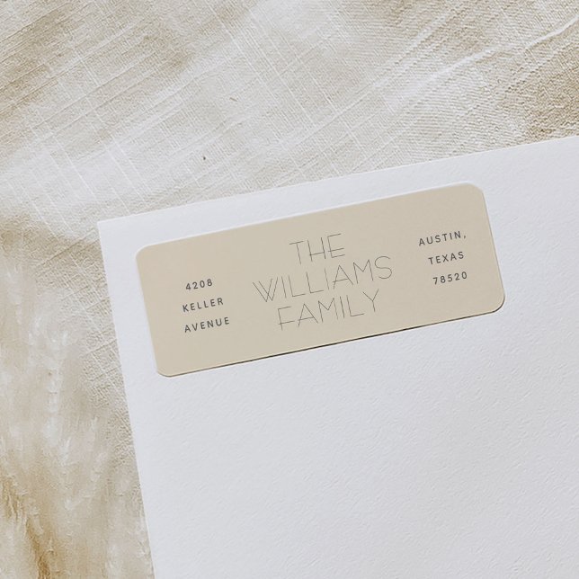  moderna Returetiketter med tre kolumner Returadress Etikett (Blush pink three column family name return address labels.)