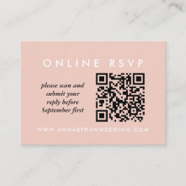 Moderna ringar i roséguld Bröllop Online QR-kod RS Tilläggskort