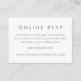 Moderna ringar i roséguld bröllop online RSVP-kort Tilläggskort