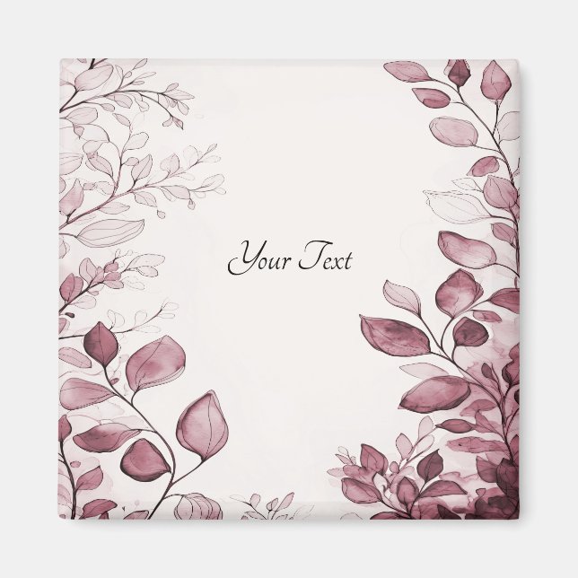 Moderna röda bladmagnet magnet (Framsidan)