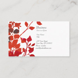 Moderna röda blommor för blom- vattenfärg på vit visitkort