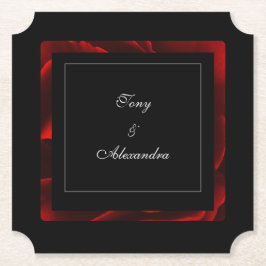 Moderna röda blommor i svart och vitt underlägg papper