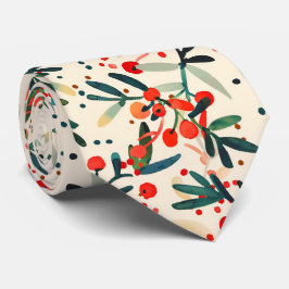 Moderna röda julhäckekor slips
