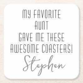 Moderna Roliga Personliga till systerson från fast Underlägg Papper Kvadrat