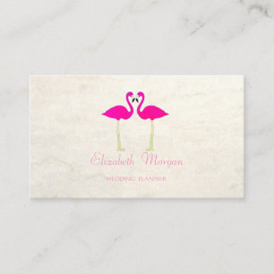 Moderna roliga tjejgrejer, Rosa flamingos i kärlek Visitkort
