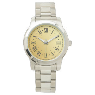Moderna romerska siffror Silver Teal Herr Armbandsur