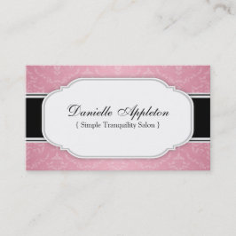 Moderna Rosa Elegant Damask-avtalskort Tidsbeställning Kort