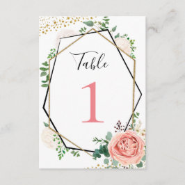 Moderna rosa geometriska bordskort i guld