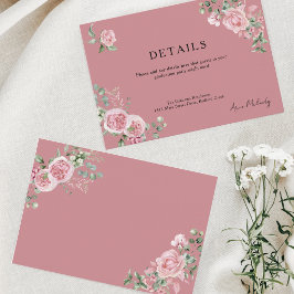 Moderna Rosa Rosor Detaljer Examen Tilläggskort