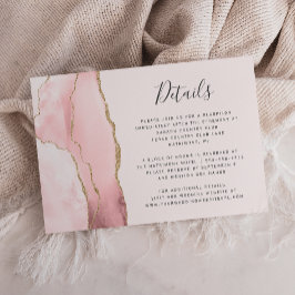 Moderna roséguldagatkul Wedding Detaljer Tilläggskort