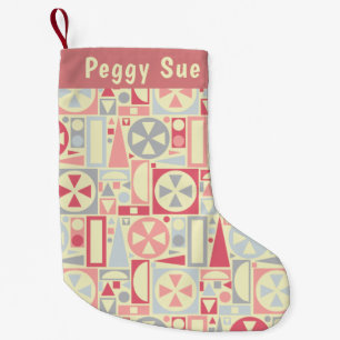 Moderna rosor för geometrisk Retro Liten Julstrumpa