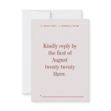 Moderna RSVP-kort med fetstil