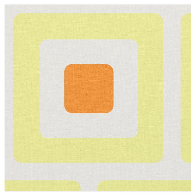 Moderna rundade kvarter för Midcentury i gult Tyg (Närbild)