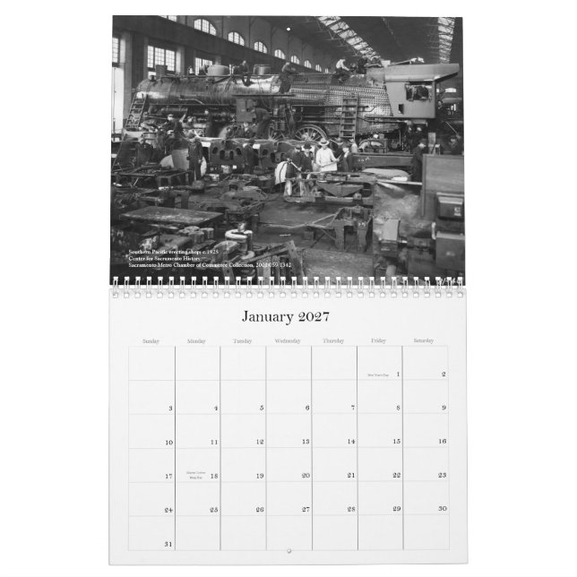 Moderna Sacramento, 20-tal - 30-tal Kalender (Jan 2027)