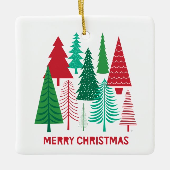 moderna samtidaa julgranar julgransprydnad keramik (Framsida)