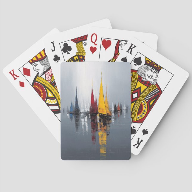 Moderna segelbåtar casinokort (Baksidan)