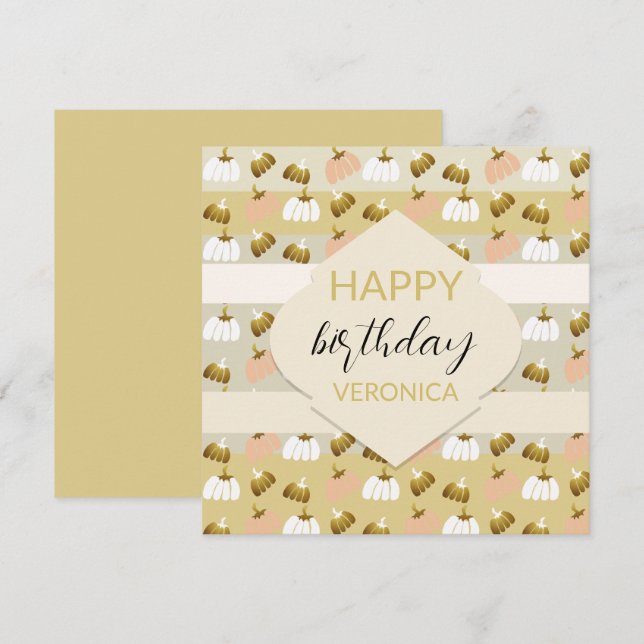 Moderna senapsliknande konstnärliga pumpor kort (Fram/baksida)