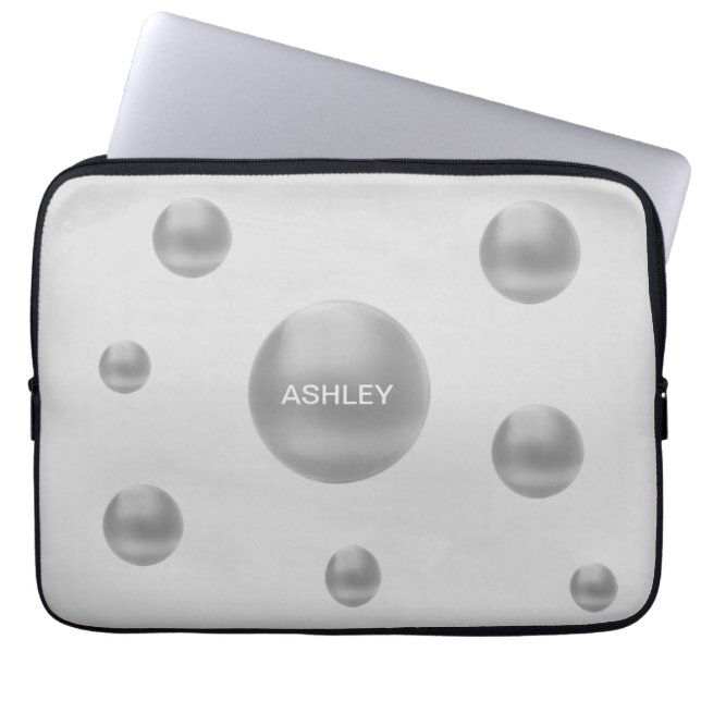 Moderna silverprickar laptop fodral (Framsidan)