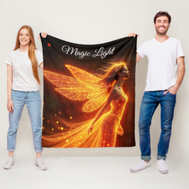 Moderna skogsbrandsdjur flyger färglösa älv fleecefilt