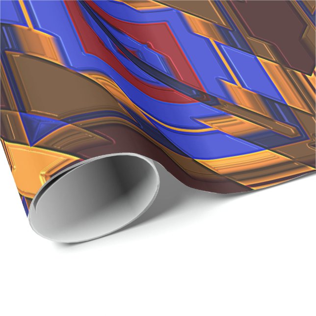 Moderna slående in papper för indian 24 presentpapper (Rullad Hörn)