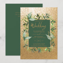 Moderna smaragdgröna guldkontrollanter för bröllop