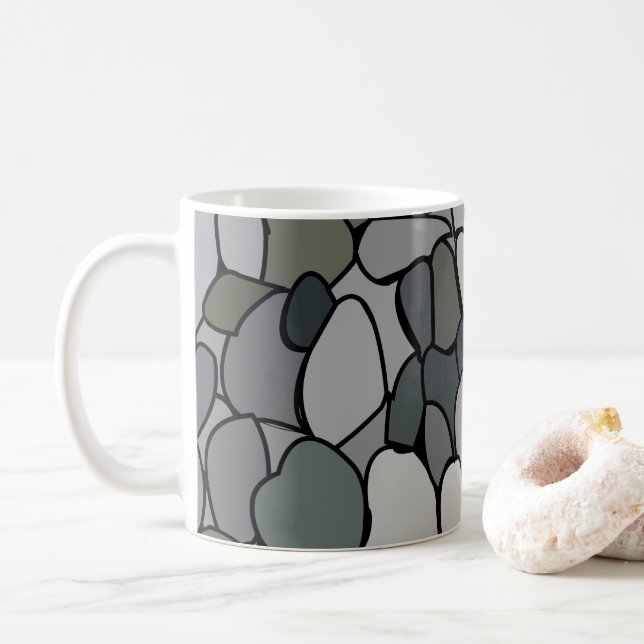 Moderna småstenar kaffemugg (Med munk)