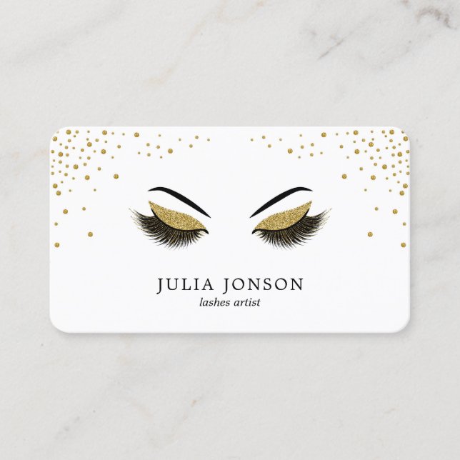 Moderna snärtar med den guld- visitkort (Framsida)