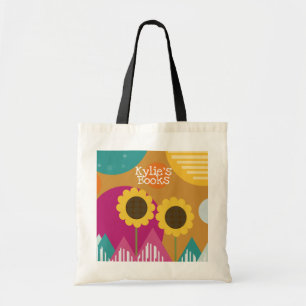 Moderna solrosor Geometrisk blomillustration Tygkasse