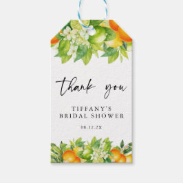 Moderna sommar-apelsiner citron citrus bröllopskal presentetikett