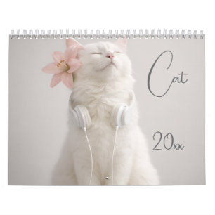 Moderna söta roliga husdjur Kattbilder Kalender