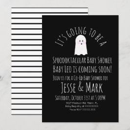 Moderna söta spök ghoul baby shower-ränder inbjudningar