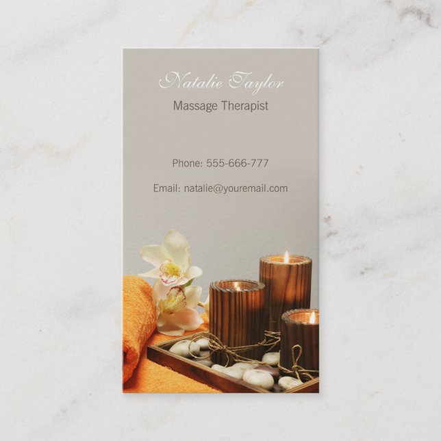 Moderna Spa- och Wellness-terapeut Visitkort (Framsida)