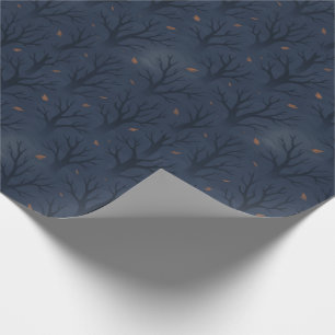 Moderna spöklika träd Halloween presentpapper