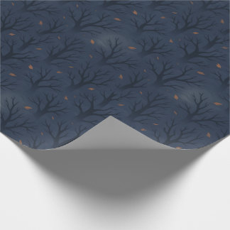 Moderna spöklika träd Halloween presentpapper