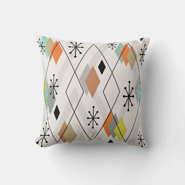 Moderna spridda diamanter kudde (Framsida)