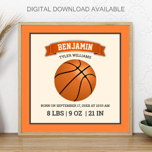 Moderna statistik för bebisens födelse inom basket poster