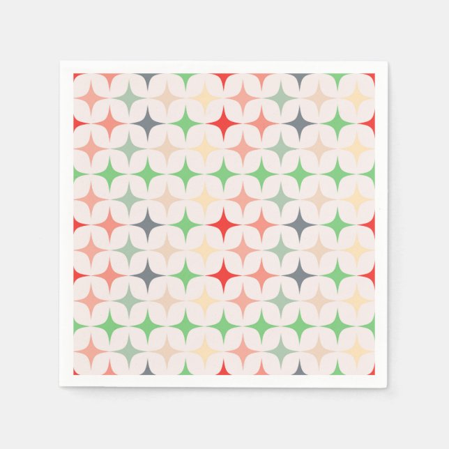 Moderna stjärnor i mitten av århundradet pappersservett (Framsidan)